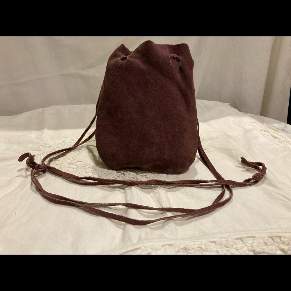 Vintage Purple Suede Hobo Bag